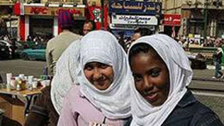Young women taking part in the demonstrations at the Tahrir Square in Cairo, Egypt. Photo: Frode O. Andersen, MFA